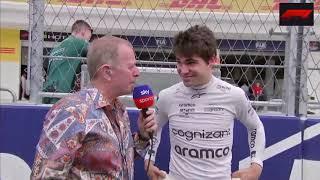 Lance Stroll, Martin Brundle Grid Walk Interview - Miami F1 GP 2023