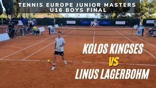 Good tennis between Kolos Kincses and Linus Lagerbohm (U16 Tennis Europe Junior Masters Final)