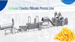 Frying Kurkure cheetos Niknaks extruder machine lines