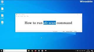 How to run sfc scannow Command in Windows 10