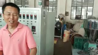 testing running of plastic pencil extruding machinery