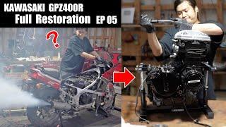 【Kawasaki GPZ400R フルレストア 5】白煙の原因は...?エンジンレストア完了!?