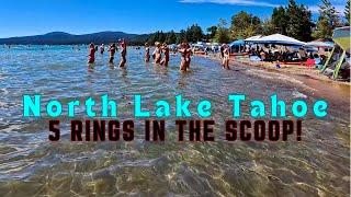 Beach Metal Detecting At Lake Tahoe | 5 Rings In The Scoop !