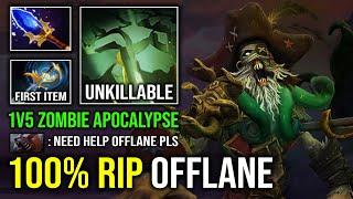 How to 100% Delete Offlane 1v5 First Item Echo Sabre Max Strength Decay Spam Giant Undying Dota 2
