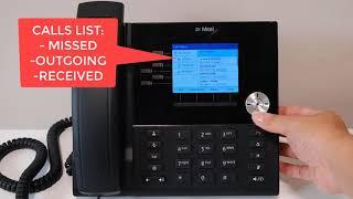 Mitel 6920 Handset - Call History Lists - Missed, Outgoing, Received