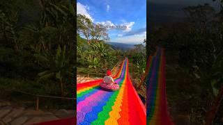 World’s LONGEST rainbow slide! @insta360 #shorts