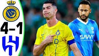 Al Nassr vs Al Hilal 4-1 - RONALDO vs NEYMAR - All Goals and Highlights 2024