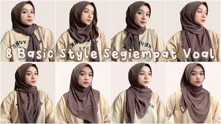 Tutorial Hijab Segiempat Voal Simple untuk Sehari-hari, Kondangan, Wisuda, Lamaran, Kerja dan Kuliah