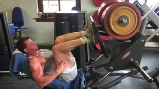 Peter Power back in the legs exercises with leg press