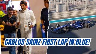 Carlos Sainz FIRST Official LAP with Williams F1 in Abu Dhabi post-season Test