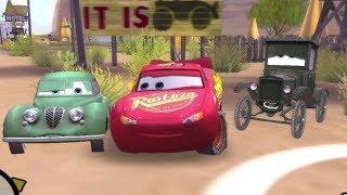 Disney Pixars Cars Movie Game - Crash Mcqueen 128 - Hanging out with Fletcher and Lizzie