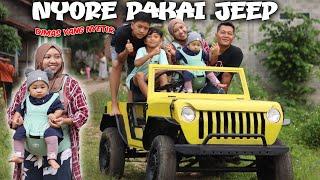 KAK DIMAS NGAJAKIN SINOK, BUNDA DAN KAK ADIT JALAN SORE NAIK MINI JEEP RUBICON KELILING KAMPUNG..