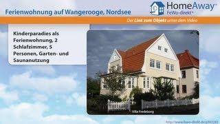 Wangerooge: Kinderparadies als Ferienwohnung, 2 Schlafzimmer, 5 Personen - FeWo-direkt.de Video