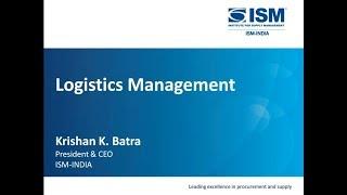 Webinar on 'Logistics Management'