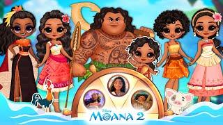 Disney Princess, Wednesday & Peach Cosplay MOANA 2 | DIY Paper Dolls & Craft