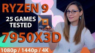 AMD Ryzen 9 7950X3D Review - 25 Games Tested - 1080p, 1440p, 4K (vs 13900K, 7950X)