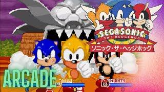 SegaSonic The Hedgehog: 3 Player Arcade playthrough