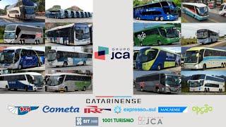 Empresas de ônibus do Grupo JCA (Viação Cometa, Catarinense e 1001)