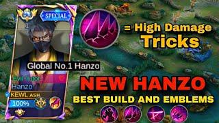 New Hanzo High Damage Build and Emblems 2024 (must try before moonton nerf this)