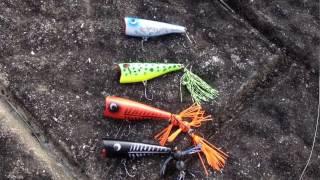 ポッパー自作④スイミングテスト|トップウォーター|自作ルアー バルサ材|lure making|Topwater lures|popper|釣りひろ坊Hirobou Fishing|