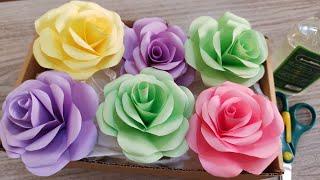 BEAUTIFUL DIY PAPER ROSE | Very Easy Tutorial | Paper Art | Arts & Crafts | Origami