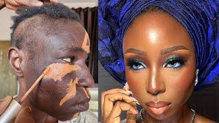 UNBELIEVABLE  MUST WATCH BRIDAL MAKEUP & GELE TRANSFORMATION CIRURGIA PLASTICA 