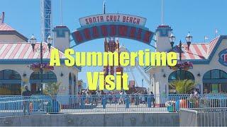 A Summertime visit to the Santa Cruz Beach Boardwalk | Riding the new ride Surge