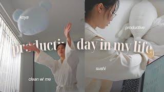 productive days in my life: clean w/ me, sushi | digital diaries vlog 