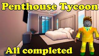 Roblox Penthouse Tycoon All completed Golden Builder