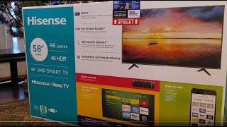 Hisense R6 58R6109 Roku TV Unboxing Setup Configuration & Review - Short Version