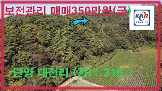 [영월부동산TV] 단양소액 토지/전398평 350만원/단양농지급매물/단양공시지가이하 / 영월부동산 / 영월토지 / 영월토지매매 / 영월부동산