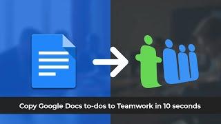 Google Docs to Teamwork Integration - To-dos