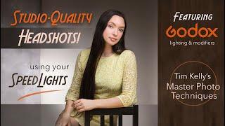 USE SPEEDLIGHTS for Studio-Quality Headshots! Master Photographer, Tim Kelly, demos w/ Godox V1 & S2