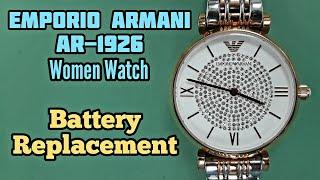 EMPORIO ARMANI AR-1926 Watch Battery Replacement Tutorial | SolimBD | Watch Repair Channel