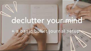 Declutter your mind  | A beginner's guide to Bullet Journaling + basic layouts for Video Planning 