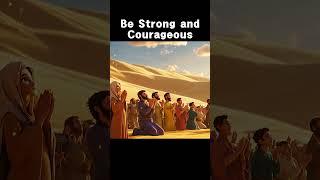 Be Strong and Courageous/AI Animation  #animation  #bibleanimation #jesusanimation