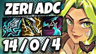 Zeri vs Jinx ADC [ Perfect KDA ] Korea Grandmaster Patch 14.10 