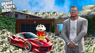 Shinchan and Franklin Won Biggest Jack Pot Lottery Franklin House Full of Cash In Gta 5