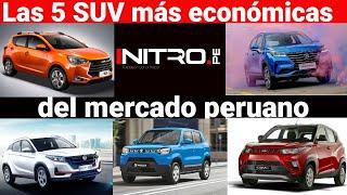 ¡Las 5 SUV más económicas que puedes comprar en Perú!