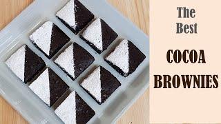 The best Cocoa Brownies without chocolate, butter | cocoa powder
