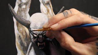 How to paint Epic Fantasy Style like Frank Frazetta with Acrylics STEP by STEP