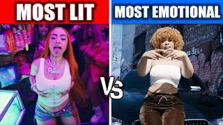 RAPPERS MOST LIT SONG VS RAPPERS MOST EMOTIONAL SONG