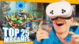 Top 25 Best Mixed Reality Games On Meta Quest 3 and 3S