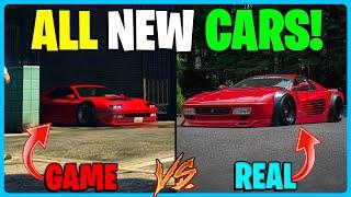 All New DLC Cars & Their Real Life Versions! GTA Online Money Fronts DLC