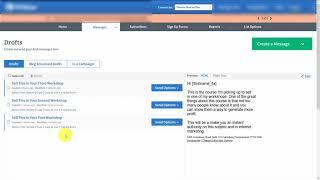 Aweber Creating Campaign Messeges [15/20]