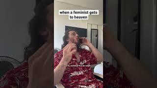 when a feminist gets to heaven #shorts #comedy #funny