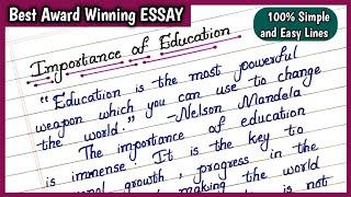 Essay on IMPORTANCE OF EDUCATION | Importance of Education Essay | Essay on Education In English