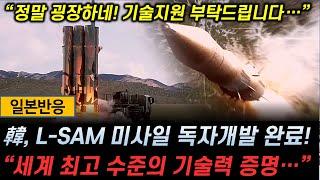 [일본반응] 한국, L-SAM 장거리 지대공 미사일 독자개발 완료! "세계 최고 수준의 기술력 증명"