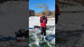 Snow Football hits different #football #snow #vibes