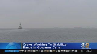 Barge Sinks In Gowanus Canal